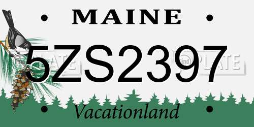 5ZS2397 Maine License Plate