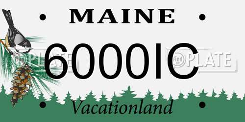 6000IC Maine License Plate