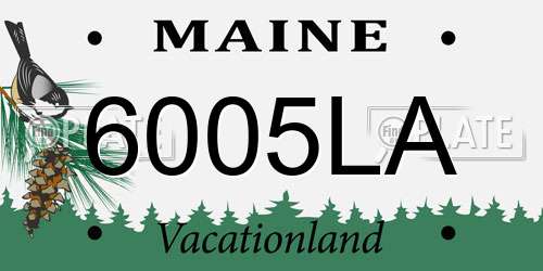 6005LA Maine License Plate