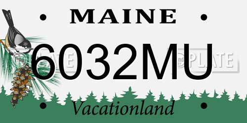 6032MU Maine License Plate
