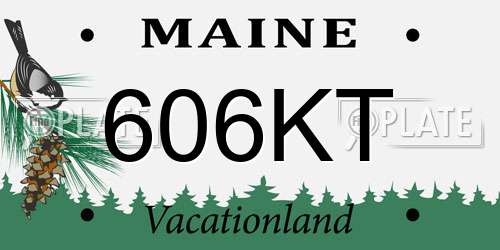 606KT Maine License Plate