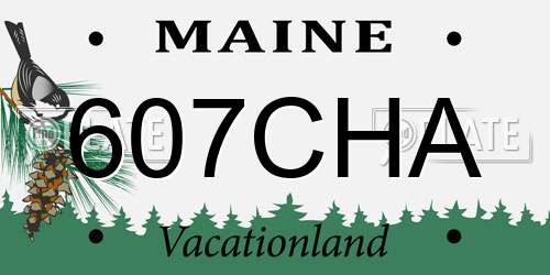 607CHA Maine License Plate