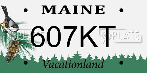 607KT Maine License Plate