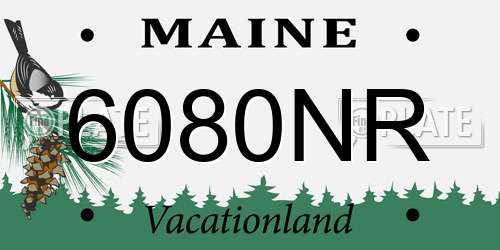 6080NR Maine License Plate