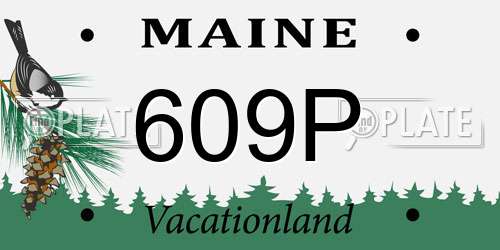 609P Maine License Plate