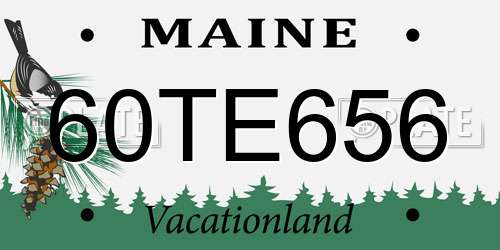 60TE656 Maine License Plate