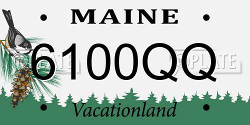 6100QQ Maine License Plate