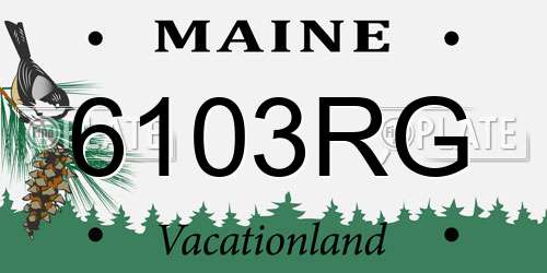 6103RG Maine License Plate