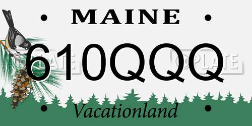 610QQQ Maine License Plate
