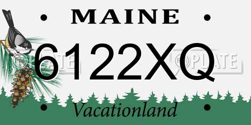 6122XQ Maine License Plate