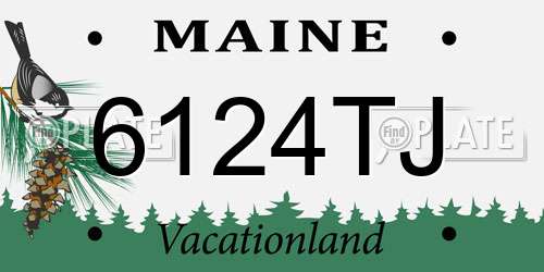 6124TJ Maine License Plate