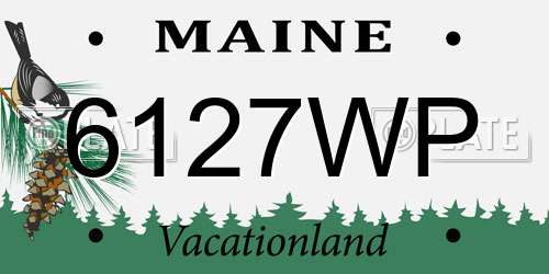 6127WP Maine License Plate