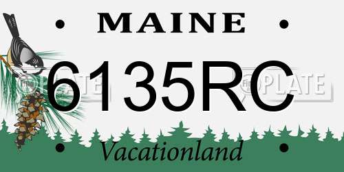 6135RC Maine License Plate