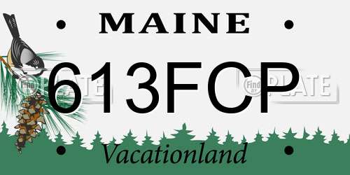 613FCP Maine License Plate