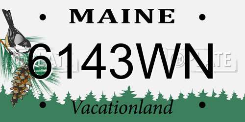 6143WN Maine License Plate