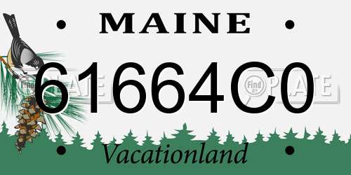 61664C0 Maine License Plate