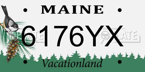 6176YX Maine License Plate