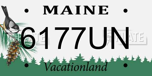 6177UN Maine License Plate