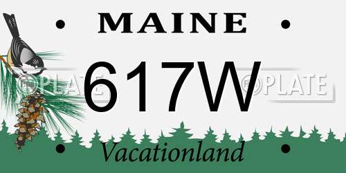 617W Maine License Plate