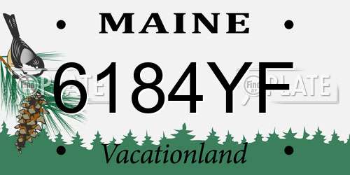 6184YF Maine License Plate