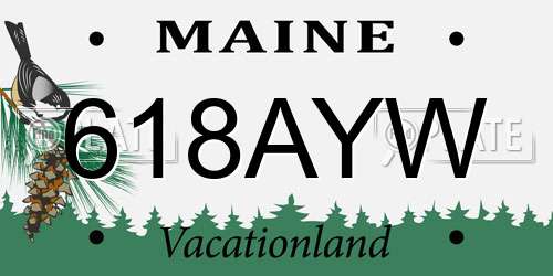 618AYW Maine License Plate