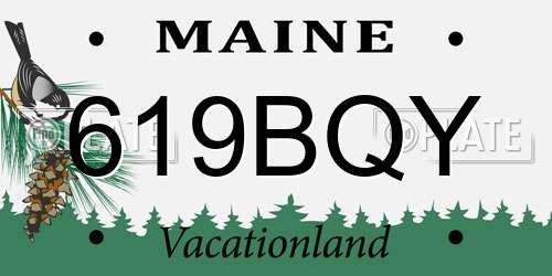 619BQY Maine License Plate