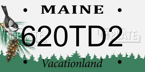 620TD2 Maine License Plate
