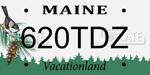 620TDZ Maine License Plate