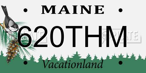 620THM Maine License Plate