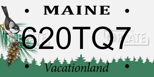 620TQ7 Maine License Plate