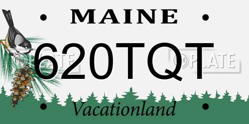620TQT Maine License Plate