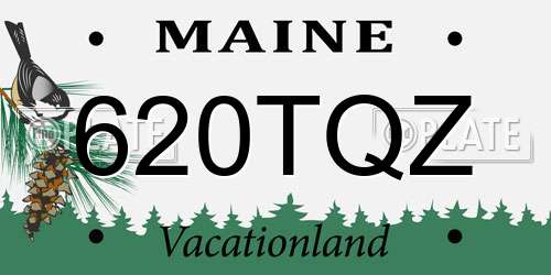 620TQZ Maine License Plate