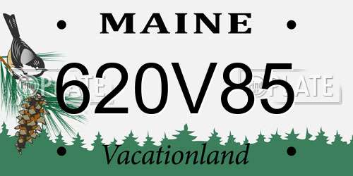 620V85 Maine License Plate