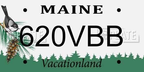 620VBB Maine License Plate