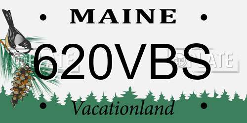 620VBS Maine License Plate