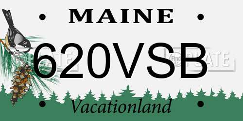620VSB Maine License Plate