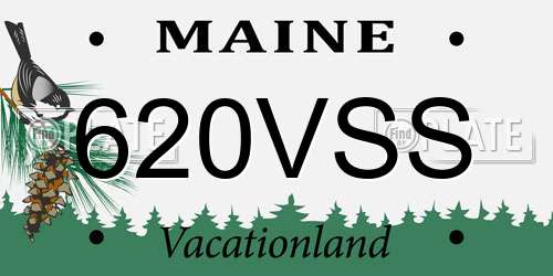 620VSS Maine License Plate