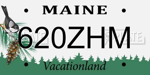 620ZHM Maine License Plate