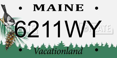 6211WY Maine License Plate