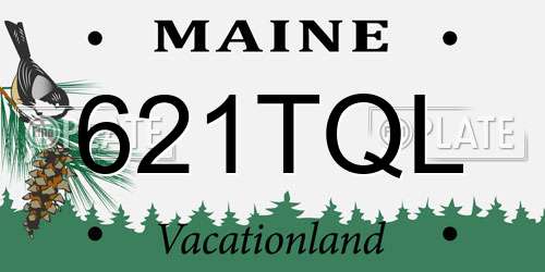 621TQL Maine License Plate