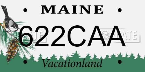 622CAA Maine License Plate