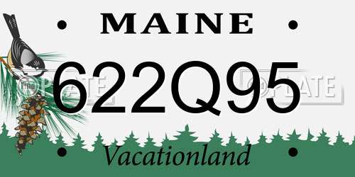 622Q95 Maine License Plate