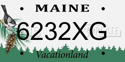 6232XG Maine License Plate