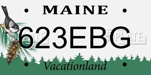 623EBG Maine License Plate