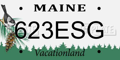 623ESG Maine License Plate