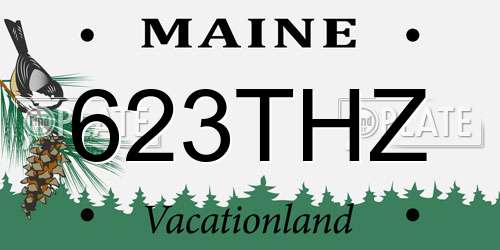 623THZ Maine License Plate