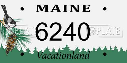 6240 Maine License Plate