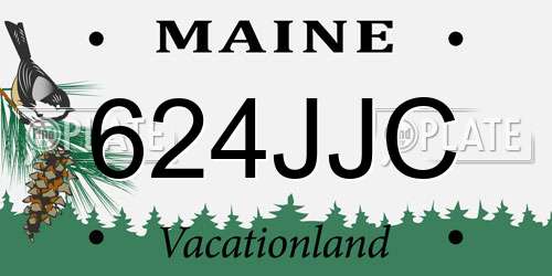 624JJC Maine License Plate