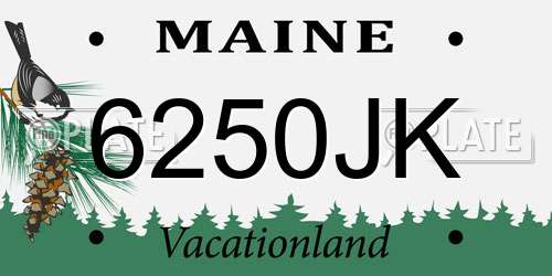 6250JK Maine License Plate