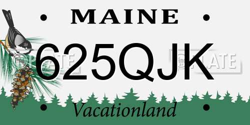 625QJK Maine License Plate